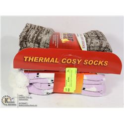 2PK LADIES COZY SLIPPER SOCKS