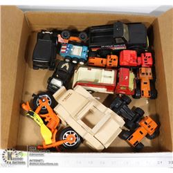 FLAT OF VINTAGE TONKA INCL. WOODEN TONKA