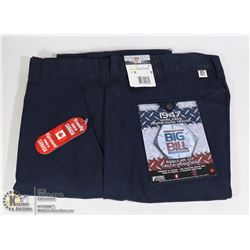 NEW BIG BILL SIZE 34 WAIST, 30 LEG MENS WORK