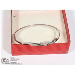 STERLING SILVER BANGLE WITH RARE BLACK