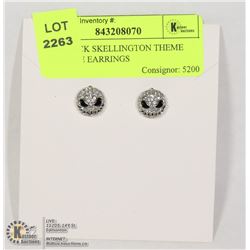 NEW JACK SKELLINGTON THEME SPARKLE EARRINGS