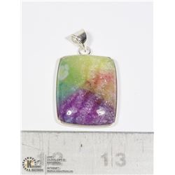 #16-RAINBOW SOLAR QUARTZ PENDANT