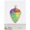 Image 1 : #36-RAINBOW SOLAR QUARTZ PENDANT