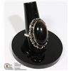 Image 1 : #80-NATURAL BLACK OBSIDIAN RING/ SIZE 6.5