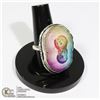 Image 1 : #12-RAINBOW SOLAR QUARTZ RING SIZE 9