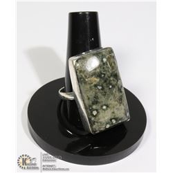 #78-OCEAN JASPER RING/ SIZE 9.5