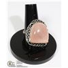 Image 1 : #64-PINK ROSE QUARTZ RING/ SIZE 7.5