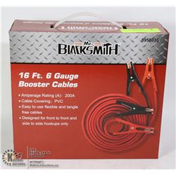 NEW 16' 6 GAUGE BOOSTER CABLES