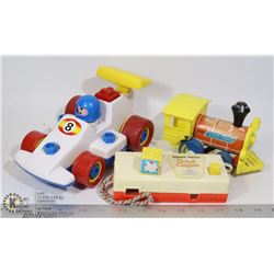 LOT OF VINTAGE FISHER PRICE INCL. '64 TRAIN