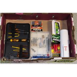 LARGE FLAT OF ASSORTED TOOLS INCLUDING CAMPBELL