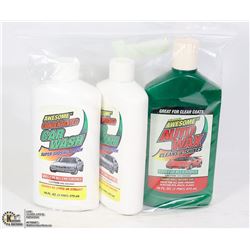 3PC SET OF 2 X 16OZ BOTTLES OF CAR WASH & 1 BOTTLE