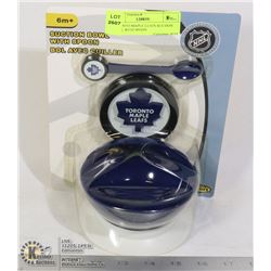 TORONTO MAPLE LEAF'S SUCTION BOWL WITH SPOON