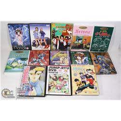 FLAT OF ASSORTED ANIME DVDS