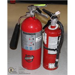 2 CHARGED 5LBS FIRE EXTINGUISHERS