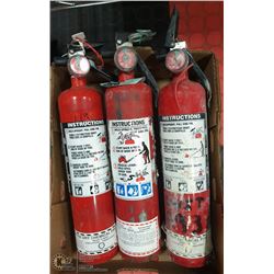 LOT OF 3 FIRE EXTINGUISHERS