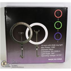 LED SELFIE LIGHT WITH DESK STAND, RAINBOW COLOUR