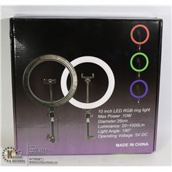 LED SELFIE LIGHT WITH DESK STAND, RAINBOW COLOUR