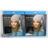 Image 1 : PAIR OF MUSIC WEAR WIRELESS MUSICAL BEANIES BLACK