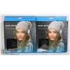 Image 1 : PAIR OF MUSIC WEAR WIRELESS MUSICAL BEANIES BLACK