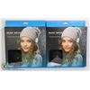 Image 1 : PAIR OF MUSIC WEAR WIRELESS MUSICAL BEANIES BLACK