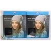 Image 1 : PAIR OF MUSIC WEAR WIRELESS MUSICAL BEANIES BLACK