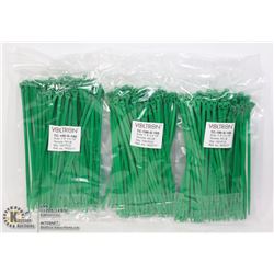 THREE BAGS OF VOLTRON 7.4" X 0.19" ZIP TIES