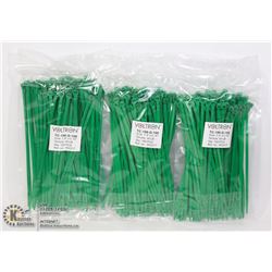 THREE BAGS OF VOLTRON 7.4" X 0.19" ZIP TIES