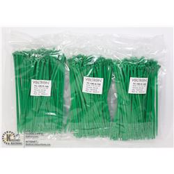 THREE BAGS OF VOLTRON 7.4" X 0.19" ZIP TIES