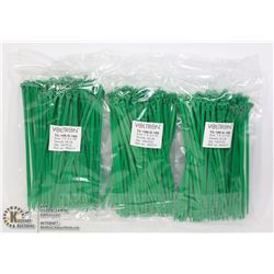THREE BAGS OF VOLTRON 7.4" X 0.19" ZIP TIES