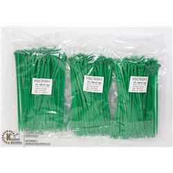 THREE BAGS OF VOLTRON 7.4" X 0.19" ZIP TIES