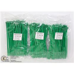 THREE BAGS OF VOLTRON 7.4" X 0.19" ZIP TIES