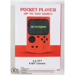 POCKET PLAYER, 500 GAME HAND HELD SYSTEM.