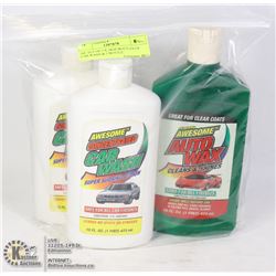 3PC SET OF 2 X 16OZ BOTTLES OF CAR WASH & 1 BOTTLE