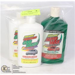 3PC SET OF 2 X 16OZ BOTTLES OF CAR WASH & 1 BOTTLE