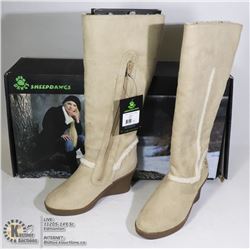 DAWGS WOMENS FASHION 15" HEEL BOOTS NATURAL