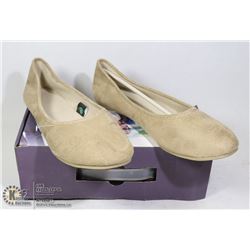 DAWGS WOMENS MICROFIBRE BALLET SLIPPER NATURAL