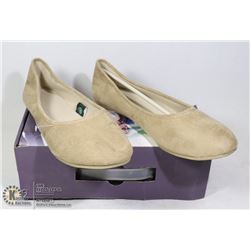 DAWGS WOMENS MICROFIBRE BALLET SLIPPER NATURAL