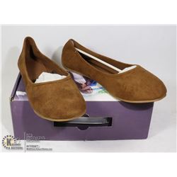DAWGS WOMENS MICROFIBRE BALLET SLIPPER CHESTNUT
