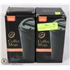 Image 1 : LOT OF 2 STAINLESS STEEL 510ML COFFEE MUGS