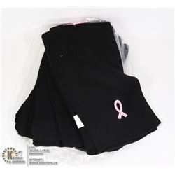 LOT OF 6 NEW PINK RIBBON CAMPAIGN SCARFS DARK