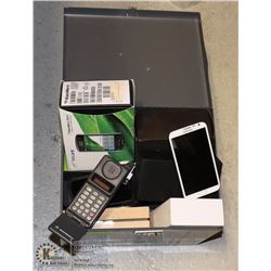 BOX OF SEVERAL OLDER CELL PHONES, INCLUDING