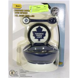TORONTO MAPLE LEAFS SUCTION BOWL WITH SPOON