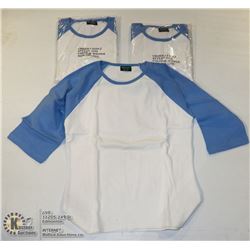 THREE COZY CREEK WOMENS WHITE/ BLUE SHIRTS