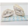 Image 1 : 20)  SPLIT NATURAL QUARTZ GEODE MINERAL