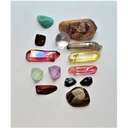 6)  LOT OF 13 HEALING STONES, INCLUDES: