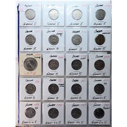 25)  SHEET OF 20 CANADIAN NICKELS FROM