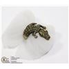 Image 1 : CROCODILE RING WITH VARIOUS COLOURED STONES