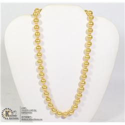 #204-SEA SHELL PEARL NECKLACE 17.5"/10mm