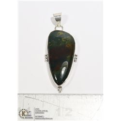 #32-NATURAL INDIA BLOODSTONE PENDANT