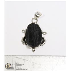 #24-BLACK TOURMALINE PENDANT (RAW)